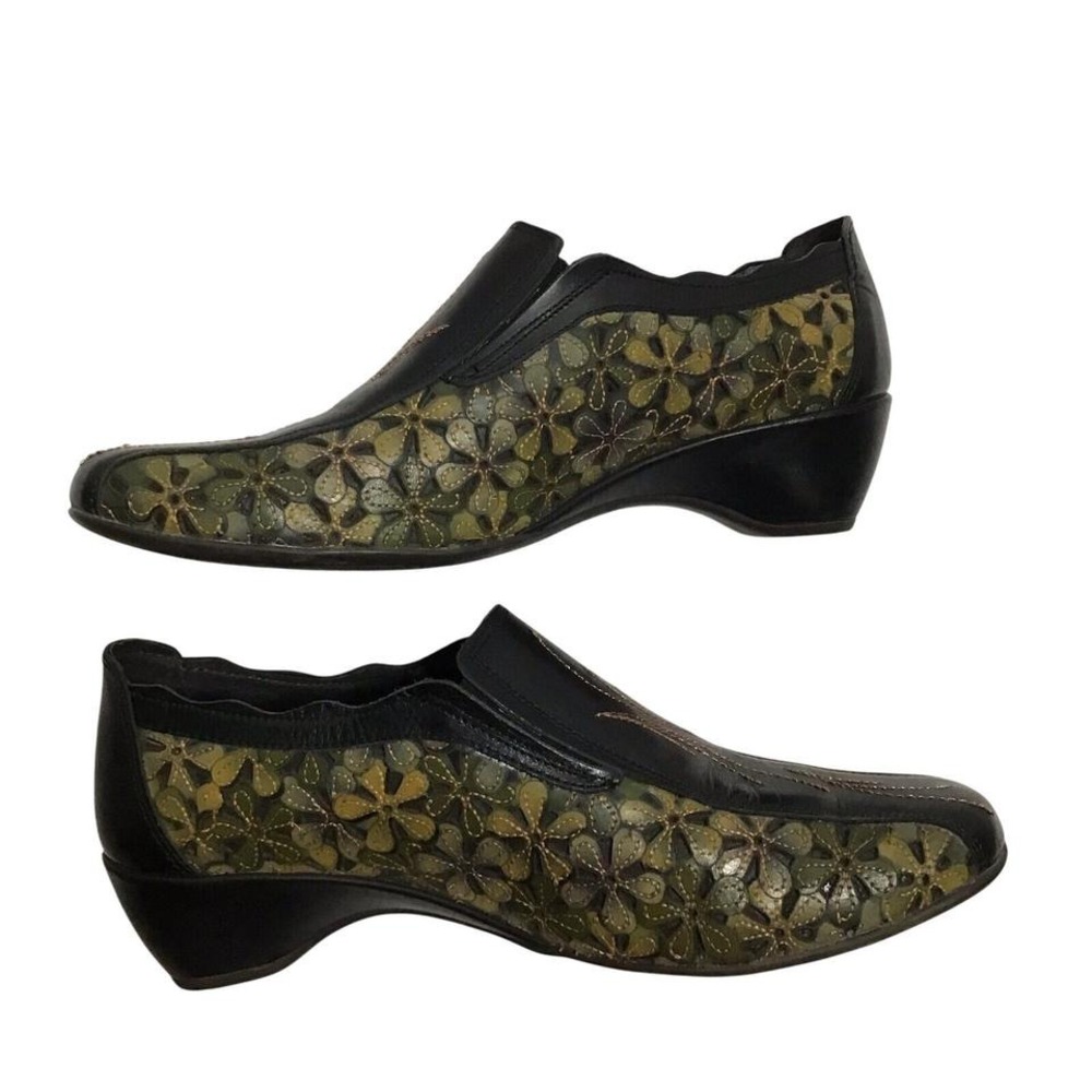 Pikolinos Women's Leather Slip On Shoes EU 37 US 6.5 Embroidered‎ Comfort